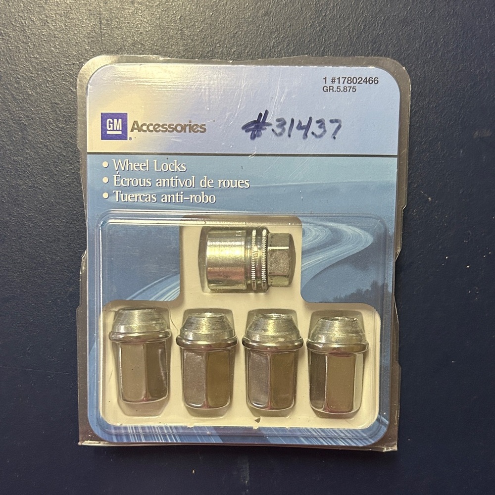 GENUINE GM Accessories Silver Wheel Locks